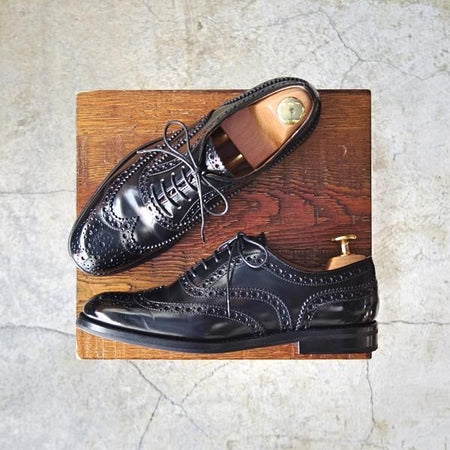 極上★チャーチ(レディース) SIZE 36【定価￥87,480-★バーウッド/BURWOOD WG】ポリッシュドバインダーカーフ/黒/Church's★d666