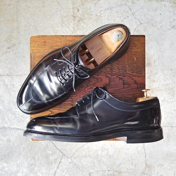 美品★クロケット&ジョーンズ 8.5E【ダイナイトソール仕様★SHELTON/325ラスト】Uチップ/キャバレリーカーフ/黒/Crockett&Jones★d669