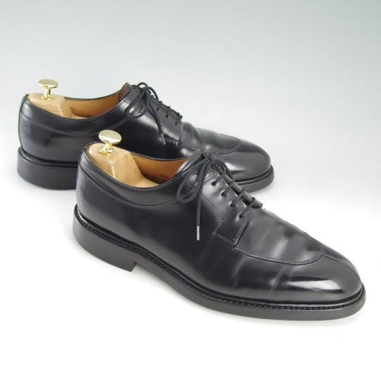 美品★クロケット&ジョーンズ 8.5E【ダイナイトソール仕様★SHELTON/325ラスト】Uチップ/キャバレリーカーフ/黒/Crockett&Jones★d669