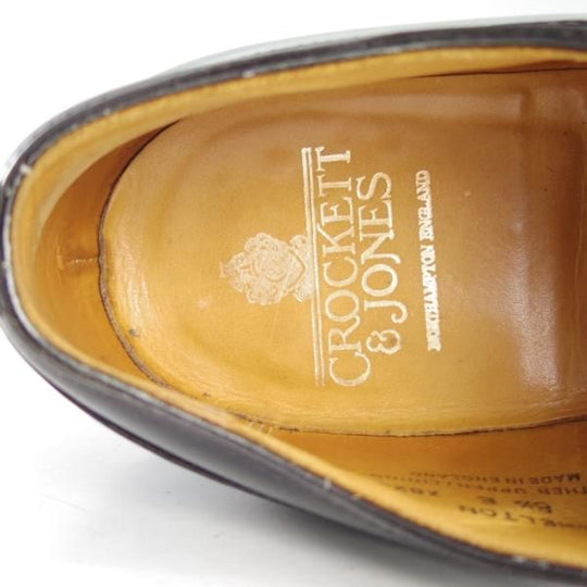 美品★クロケット&ジョーンズ 8.5E【ダイナイトソール仕様★SHELTON/325ラスト】Uチップ/キャバレリーカーフ/黒/Crockett&Jones★d669