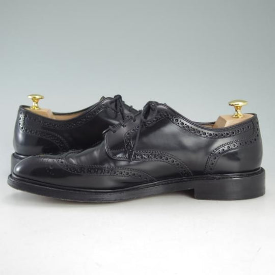 極上★(英)チーニー製 US8.5E/UK8【貴重★ポールスチュアート別注/Stuart's Choice】フルブローグ/黒/メンズ/Paul Stuart/CHEANEY★d670