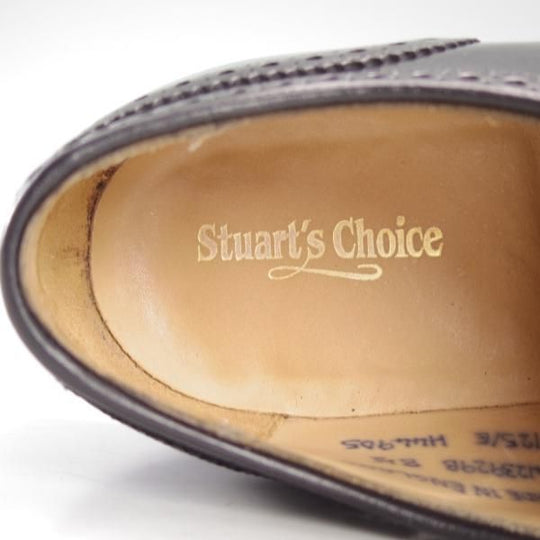 極上★(英)チーニー製 US8.5E/UK8【貴重★ポールスチュアート別注/Stuart's Choice】フルブローグ/黒/メンズ/Paul Stuart/CHEANEY★d670