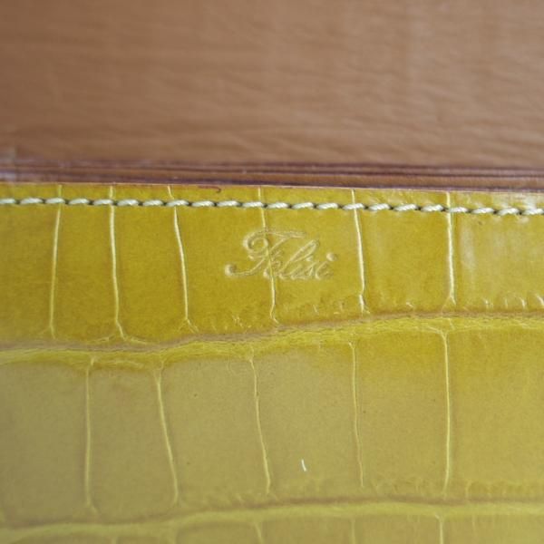 未使用★フェリージ/Felisi【★二つ折り財布/3500/SA/コロコロ】エンボスレザー/本革/レザー/ライトブラウン/薄茶/メンズ&レディース兼★d671