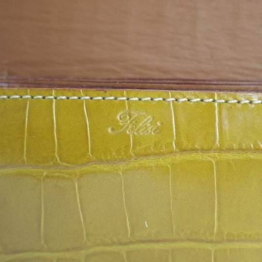 未使用★フェリージ/Felisi【★二つ折り財布/3500/SA/コロコロ】エンボスレザー/本革/レザー/ライトブラウン/薄茶/メンズ&レディース兼★d671