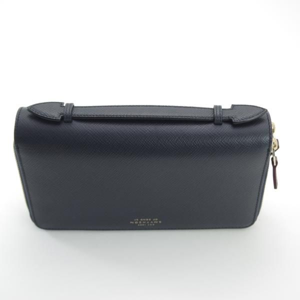 ほぼ未使用★(英)スマイソン/SMYTHSON【定価￥91,000-★Panama/ダブルジップ/トラベルウォレット】財布/パスポートケース/メンズ&レディース兼★d672