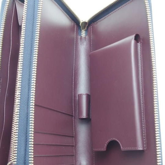 ほぼ未使用★(英)スマイソン/SMYTHSON【定価￥91,000-★Panama/ダブルジップ/トラベルウォレット】財布/パスポートケース/メンズ&レディース兼★d672