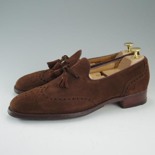 極上★チャーチ UK7.5程度/85D【貴重(英)Alan McAfee別注★アンテロープ革/REAL CAPE BUCK】タッセルローファー/メンズ/Church's★d677