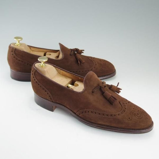 極上★チャーチ UK7.5程度/85D【貴重(英)Alan McAfee別注★アンテロープ革/REAL CAPE BUCK】タッセルローファー/メンズ/Church's★d677