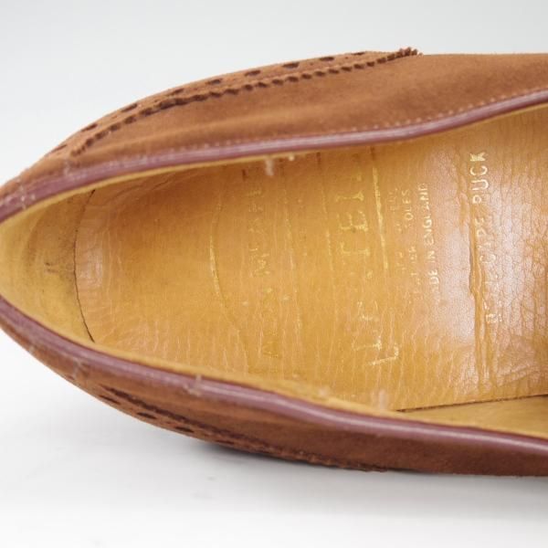 極上★チャーチ UK7.5程度/85D【貴重(英)Alan McAfee別注★アンテロープ革/REAL CAPE BUCK】タッセルローファー/メンズ/Church's★d677