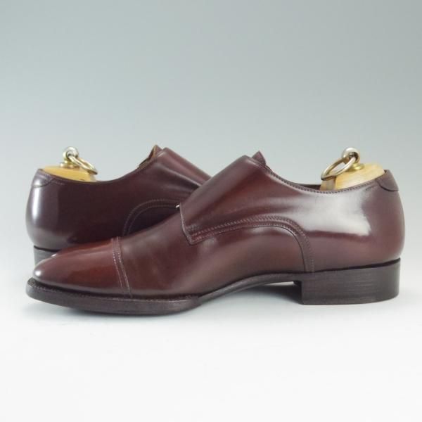 極上★(伊)エンツォ・ボナフェ UK5.5程度【定価￥178,200-★コードバン仕様】ダブルモンク/EB-02C/赤茶/メンズ/Enzo Bonafe★d679