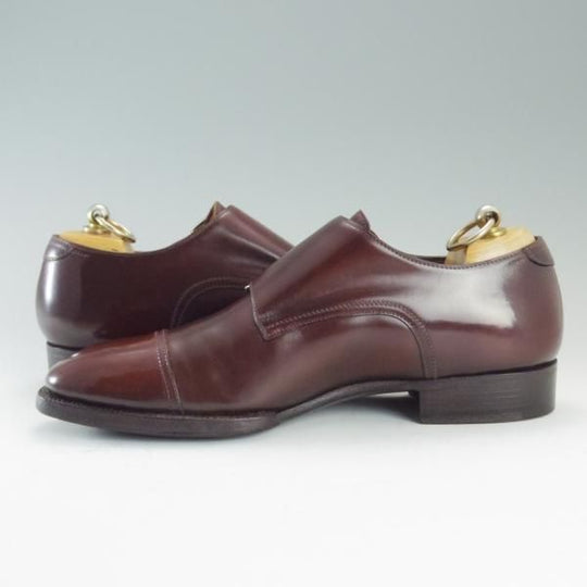 極上★(伊)エンツォ・ボナフェ UK5.5程度【定価￥178,200-★コードバン仕様】ダブルモンク/EB-02C/赤茶/メンズ/Enzo Bonafe★d679