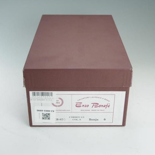 極上★(伊)エンツォ・ボナフェ UK5.5程度【定価￥178,200-★コードバン仕様】ダブルモンク/EB-02C/赤茶/メンズ/Enzo Bonafe★d679