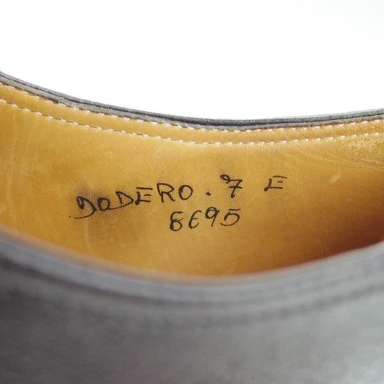 極上★ジョンロブ 7E【高額★ノルベジェーゼ製法/旧ボノーラ製/DODERO】Uチップ/黒/メンズ/BONORA/JOHN LOBB★d682