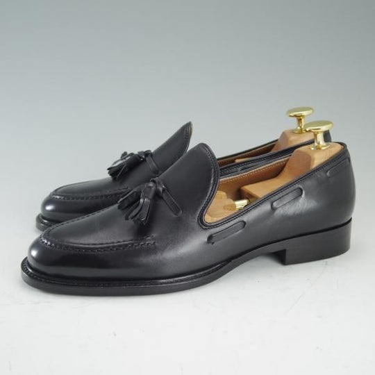 極美品★(伊)エルメネジルド・ゼニア(レディース) SIZE 36【★タッセルローファー】カーフ/黒/Ermenegildo Zegna★d684