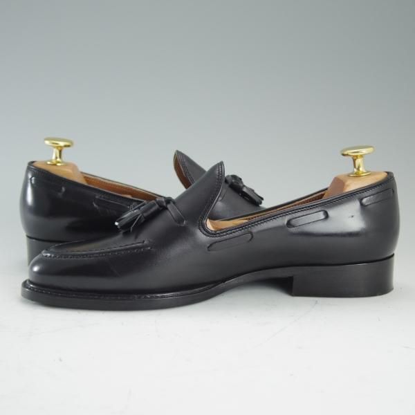 極美品★(伊)エルメネジルド・ゼニア(レディース) SIZE 36【★タッセルローファー】カーフ/黒/Ermenegildo Zegna★d684