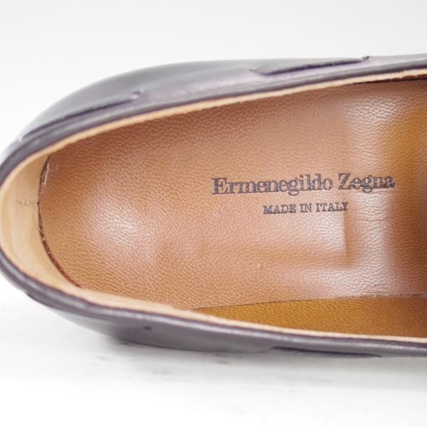 極美品★(伊)エルメネジルド・ゼニア(レディース) SIZE 36【★タッセルローファー】カーフ/黒/Ermenegildo Zegna★d684