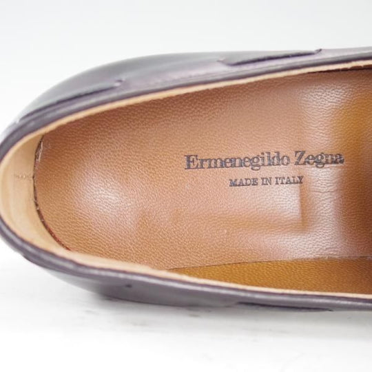 極美品★(伊)エルメネジルド・ゼニア(レディース) SIZE 36【★タッセルローファー】カーフ/黒/Ermenegildo Zegna★d684