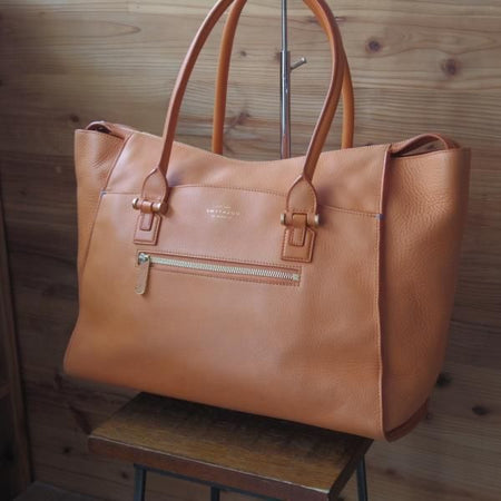 美品★(英)スマイソン/SMYTHSON【定価10万円以上★トートバッグ/ハンドバッグ/オレンジ】レディース/レザートート/バッグ★N5349