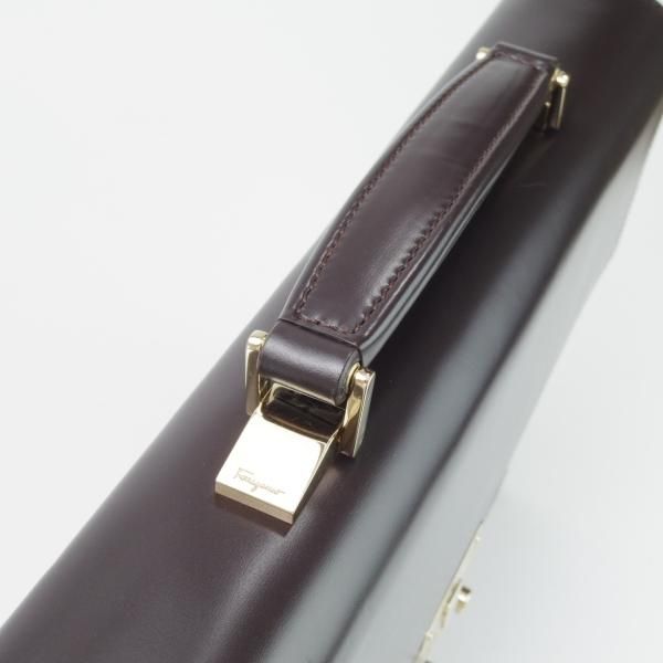 極美品★(伊)サルヴァトーレ・フェラガモ/Ferragamo【★レザー ブリーフケース】濃茶/メンズ ビジネス バッグ/Salvatore★N5350