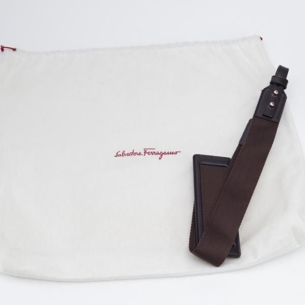 極美品★(伊)サルヴァトーレ・フェラガモ/Ferragamo【★レザー ブリーフケース】濃茶/メンズ ビジネス バッグ/Salvatore★N5350