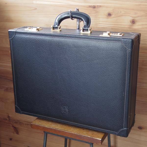 ★(スペイン)LOEWE/ロエベ【イタリア製★レザー/アタッシュケース/黒】メンズ ビジネス バッグ★N5353