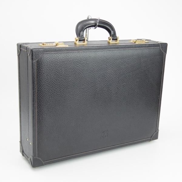 ★(スペイン)LOEWE/ロエベ【イタリア製★レザー/アタッシュケース/黒】メンズ ビジネス バッグ★N5353