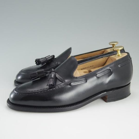 極美品★(英)チーニー 6F【高額★(英)ALFRED DUNHILL別注/ダンヒル】SEBASTIAN/1886ラスト/タッセルローファー/黒/メンズ/CHEANEY★d685