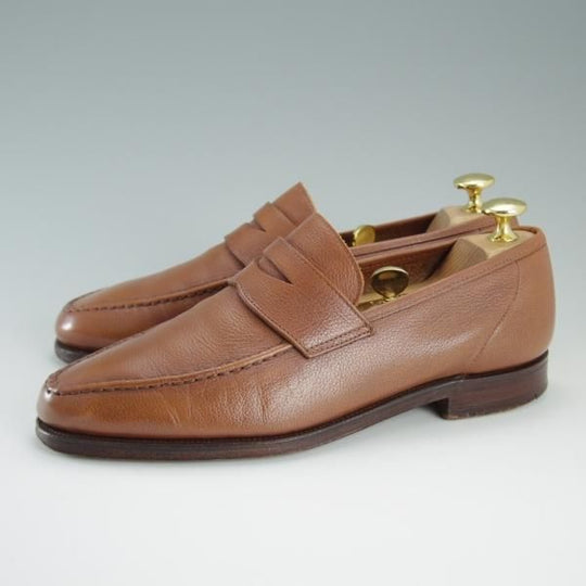 極上★クロケット&ジョーンズ 5E【★ビームスF別注/CAMDEN】366ラスト/コインローファー/茶/メンズ/BEAMS F/Crockett&Jones★d686