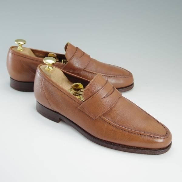 極上★クロケット&ジョーンズ 5E【★ビームスF別注/CAMDEN】366ラスト/コインローファー/茶/メンズ/BEAMS F/Crockett&Jones★d686