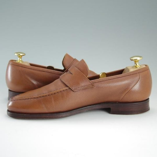 極上★クロケット&ジョーンズ 5E【★ビームスF別注/CAMDEN】366ラスト/コインローファー/茶/メンズ/BEAMS F/Crockett&Jones★d686