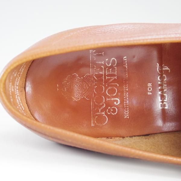 極上★クロケット&ジョーンズ 5E【★ビームスF別注/CAMDEN】366ラスト/コインローファー/茶/メンズ/BEAMS F/Crockett&Jones★d686
