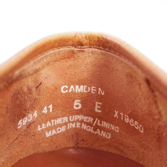 極上★クロケット&ジョーンズ 5E【★ビームスF別注/CAMDEN】366ラスト/コインローファー/茶/メンズ/BEAMS F/Crockett&Jones★d686