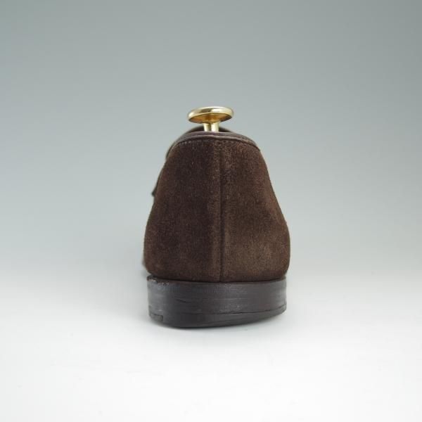 ★クロケット&ジョーンズ UK7程度【★ブルックスブラザーズ別注/Peal&co】コインローファー/スエード/濃茶/メンズ/Crockett&Jones★d687