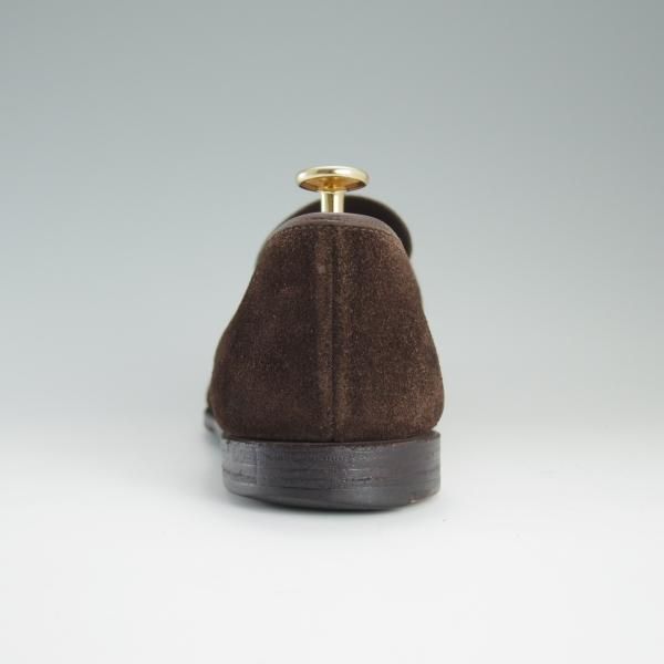 ★クロケット&ジョーンズ UK7程度【★ブルックスブラザーズ別注/Peal&co】コインローファー/スエード/濃茶/メンズ/Crockett&Jones★d687