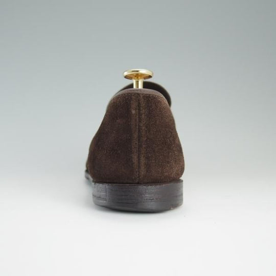 ★クロケット&ジョーンズ UK7程度【★ブルックスブラザーズ別注/Peal&co】コインローファー/スエード/濃茶/メンズ/Crockett&Jones★d687