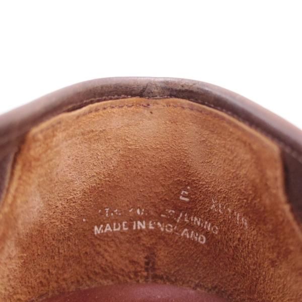 ★クロケット&ジョーンズ UK7程度【★ブルックスブラザーズ別注/Peal&co】コインローファー/スエード/濃茶/メンズ/Crockett&Jones★d687