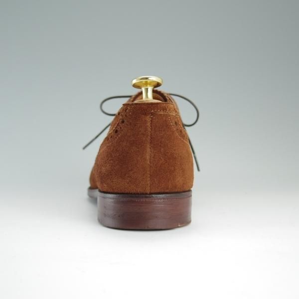 極上★クロケット&ジョーンズ 5.5E【定番★WESTMINSTER/ウエストミンスター】セミブローグ/スエード/茶/メンズ/Crockett&Jones★d689