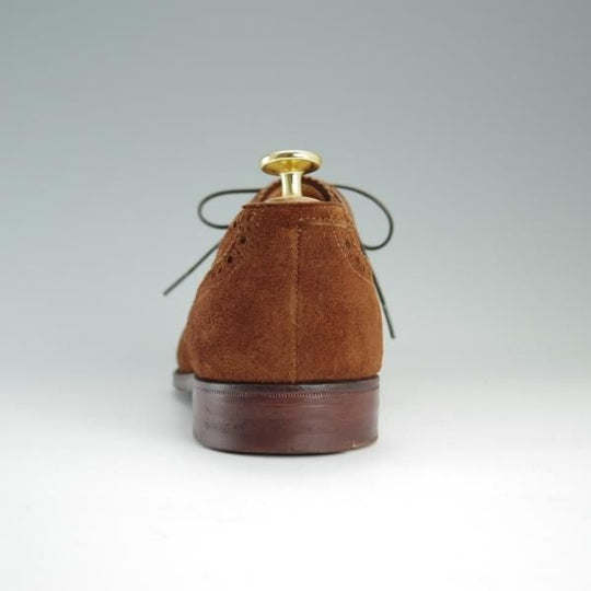 極上★クロケット&ジョーンズ 5.5E【定番★WESTMINSTER/ウエストミンスター】セミブローグ/スエード/茶/メンズ/Crockett&Jones★d689