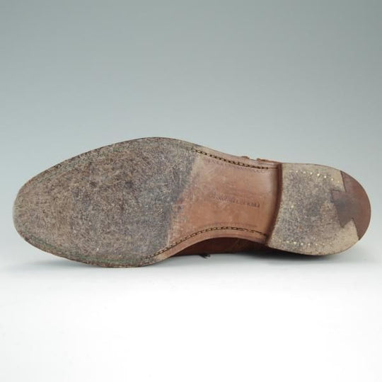 極上★クロケット&ジョーンズ 5.5E【定番★WESTMINSTER/ウエストミンスター】セミブローグ/スエード/茶/メンズ/Crockett&Jones★d689