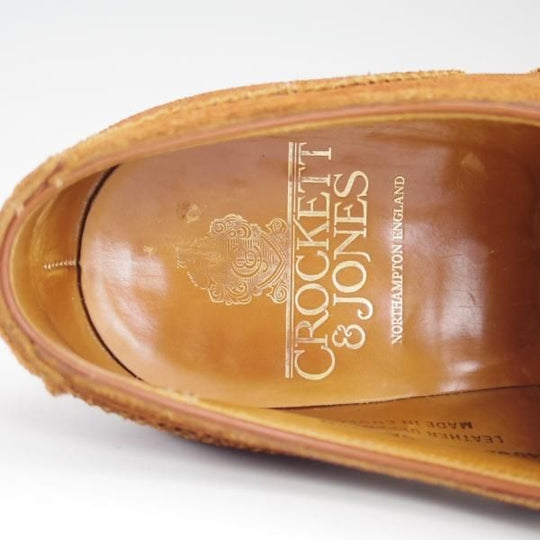 極上★クロケット&ジョーンズ 5.5E【定番★WESTMINSTER/ウエストミンスター】セミブローグ/スエード/茶/メンズ/Crockett&Jones★d689