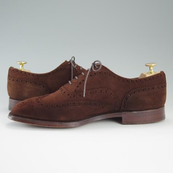 極上★チャーチ 85G/UK8.5【貴重★アンテロープ革/REAL CAPE BUCK/旧チャーチ】73ラスト/3都市ロゴ/フルブローグ/茶/Church's★d692