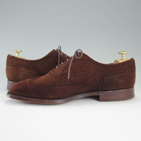 極上★チャーチ 85G/UK8.5【貴重★アンテロープ革/REAL CAPE BUCK/旧チャーチ】73ラスト/3都市ロゴ/フルブローグ/茶/Church's★d692