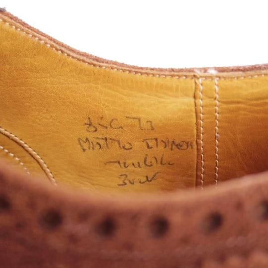 極上★チャーチ 85G/UK8.5【貴重★アンテロープ革/REAL CAPE BUCK/旧チャーチ】73ラスト/3都市ロゴ/フルブローグ/茶/Church's★d692