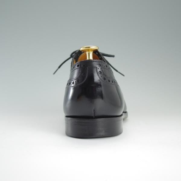 極上★(英)グレンソン 7.5F【★フットマスター/footmaster/セミブローグ】22352-01/セミブローグ/カーフ/黒/メンズ/GRENSON★d693