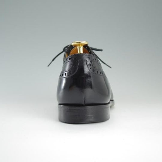 極上★(英)グレンソン 7.5F【★フットマスター/footmaster/セミブローグ】22352-01/セミブローグ/カーフ/黒/メンズ/GRENSON★d693