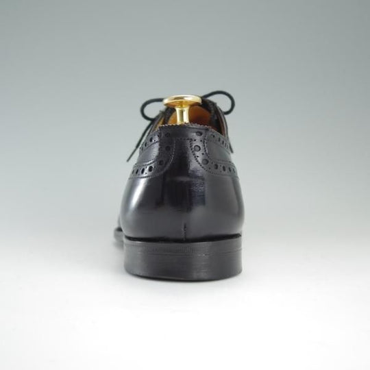 極上★(英)グレンソン 7.5F【★フットマスター/footmaster/セミブローグ】22352-01/セミブローグ/カーフ/黒/メンズ/GRENSON★d693