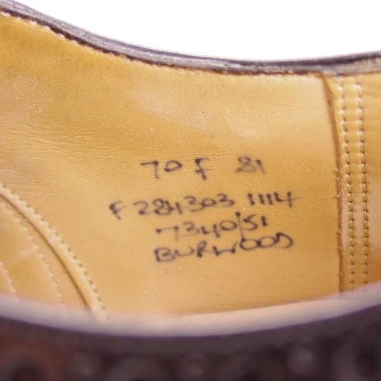 極上★チャーチ 70F/UK7【定価￥95,040-★バーウッド/BURWOOD】81ラスト/ポリッシュドバインダーカーフ/5都市ロゴ/メンズ/Church's★d695