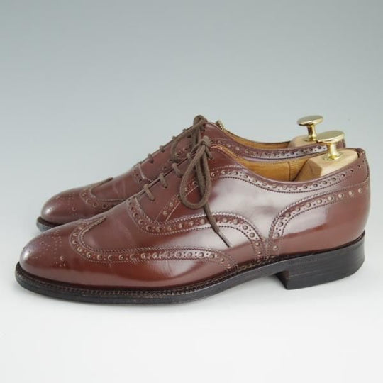 極上★チャーチ 55F/UK5.5【旧チャーチ★HICKSTEAD/ブックバインダーカーフ】3都市ロゴ/84ラスト/フルブローグ/茶/メンズ/Church's★d698