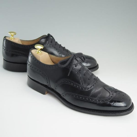 極上★チャーチ 70F/UK7【貴重★100ラスト/CHETWYND/チェットウインド】4都市ロゴ/フルブローグ/カーフ/黒/メンズ/Church's★d699