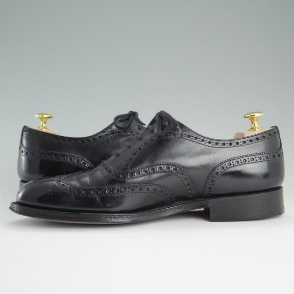 極上★チャーチ 70F/UK7【貴重★100ラスト/CHETWYND/チェットウインド】4都市ロゴ/フルブローグ/カーフ/黒/メンズ/Church's★d699